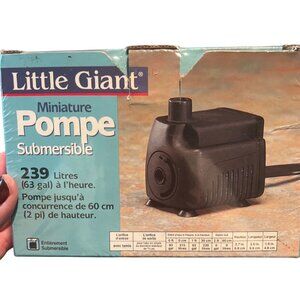 Little‎ Giant Miniature Submersible Pump 63 Gallons Per Hour 2 Ft High 6 Ft Cord